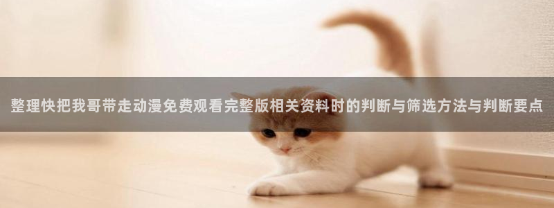 动漫天堂完整版在线观看:整理快把我哥带走动漫免费观看完整版相关资料时的判断与筛选方法与判断要点配图